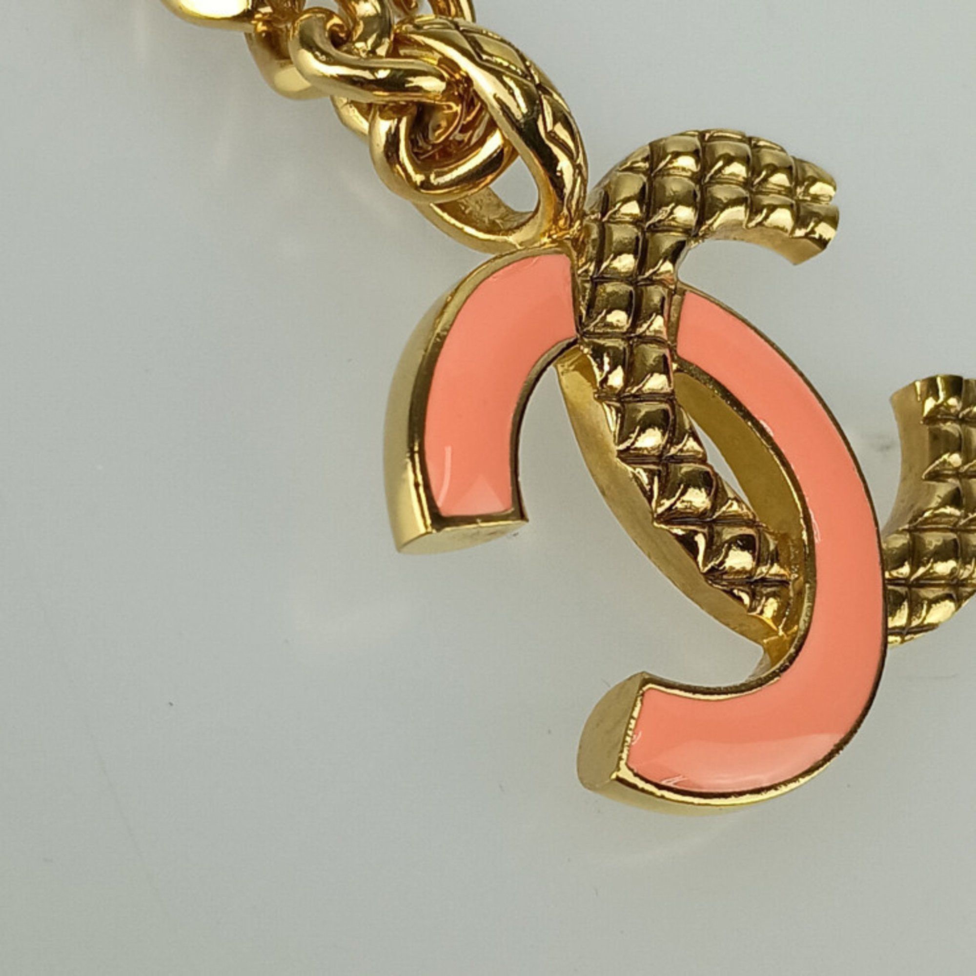 Chanel CHANEL Coco Mark Necklace - Gold and Pink Metal for Women Size ONE SIZE - 3 Thumbnail