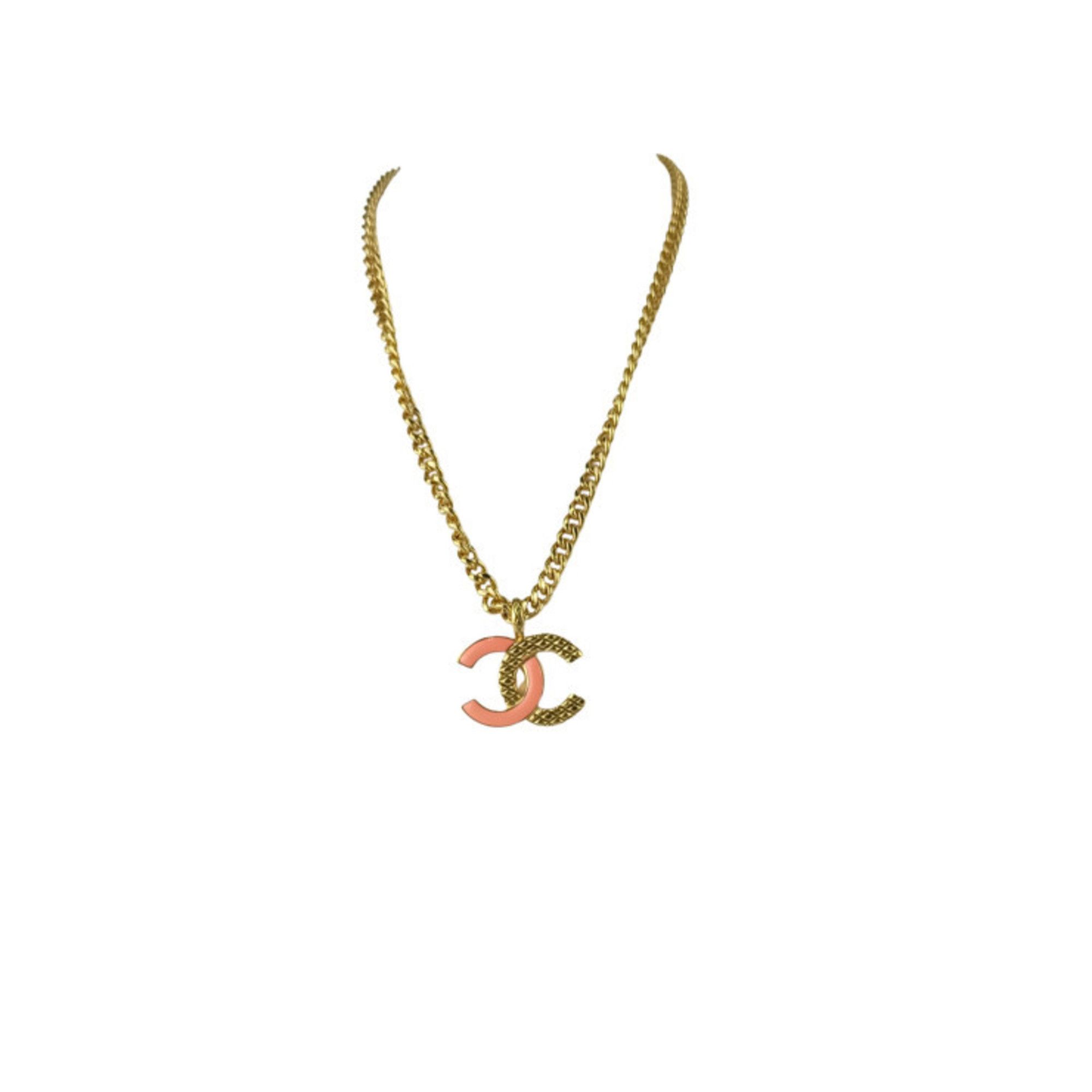 Chanel CHANEL Coco Mark Necklace - Gold and Pink Metal for Women Size ONE SIZE - 7 Thumbnail