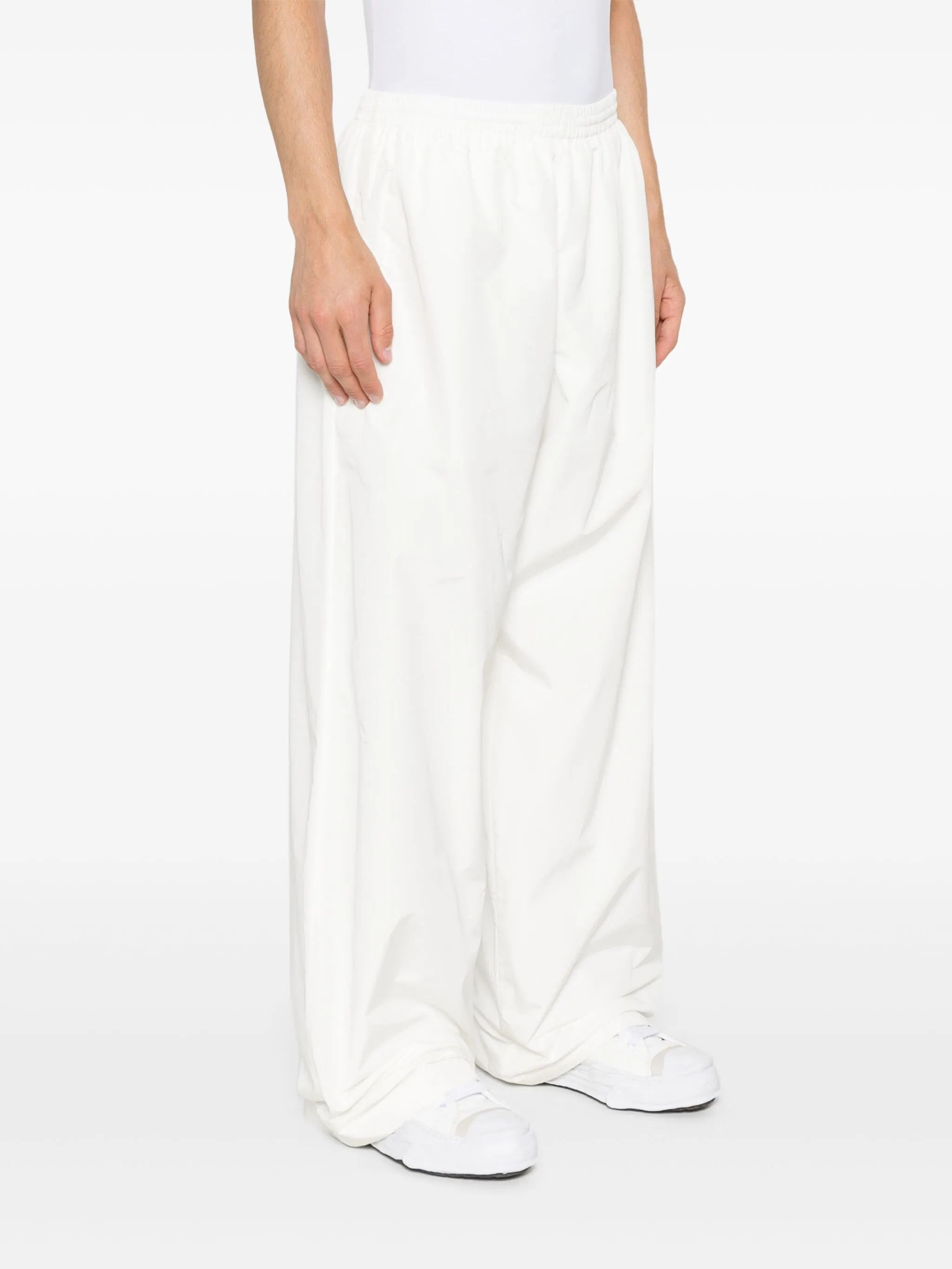 Balenciaga $1.9K VALUE wide-leg track pants in white Size US 34 / EU 50 - 2 Thumbnail