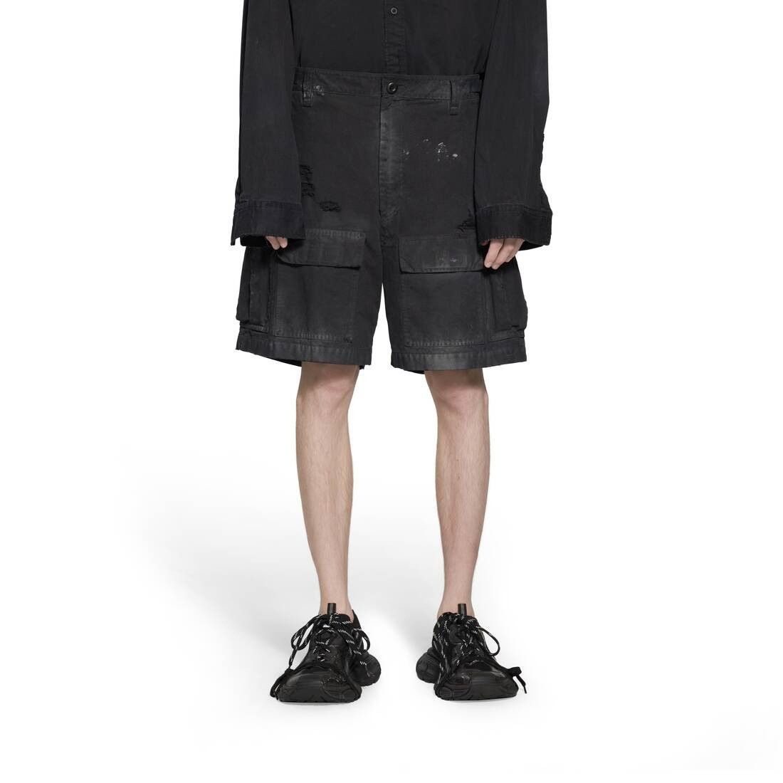 Balenciaga Large Cargo Shorts in Black Size US 32 / EU 48 - 4 Thumbnail