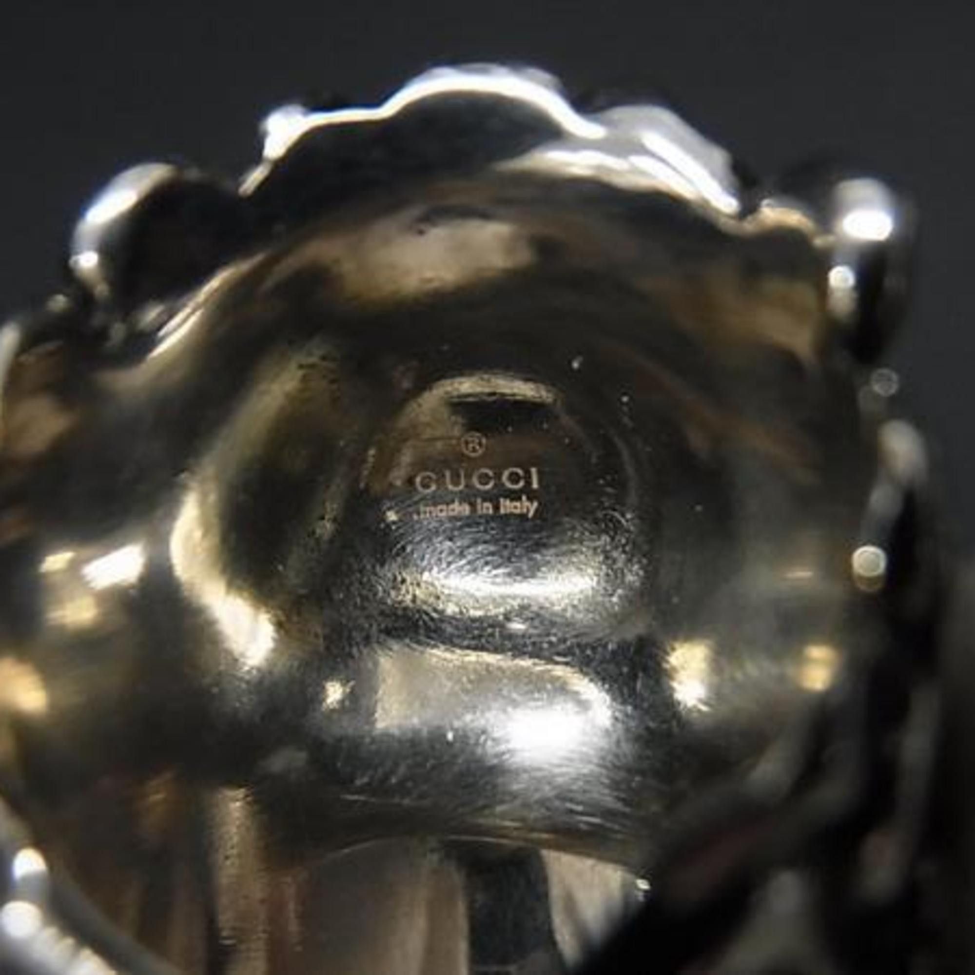 Gucci GUCCI Lion Head Ring - Silver and Pink Metal with Rhinestones for Women Size ONE SIZE - 2 Thumbnail