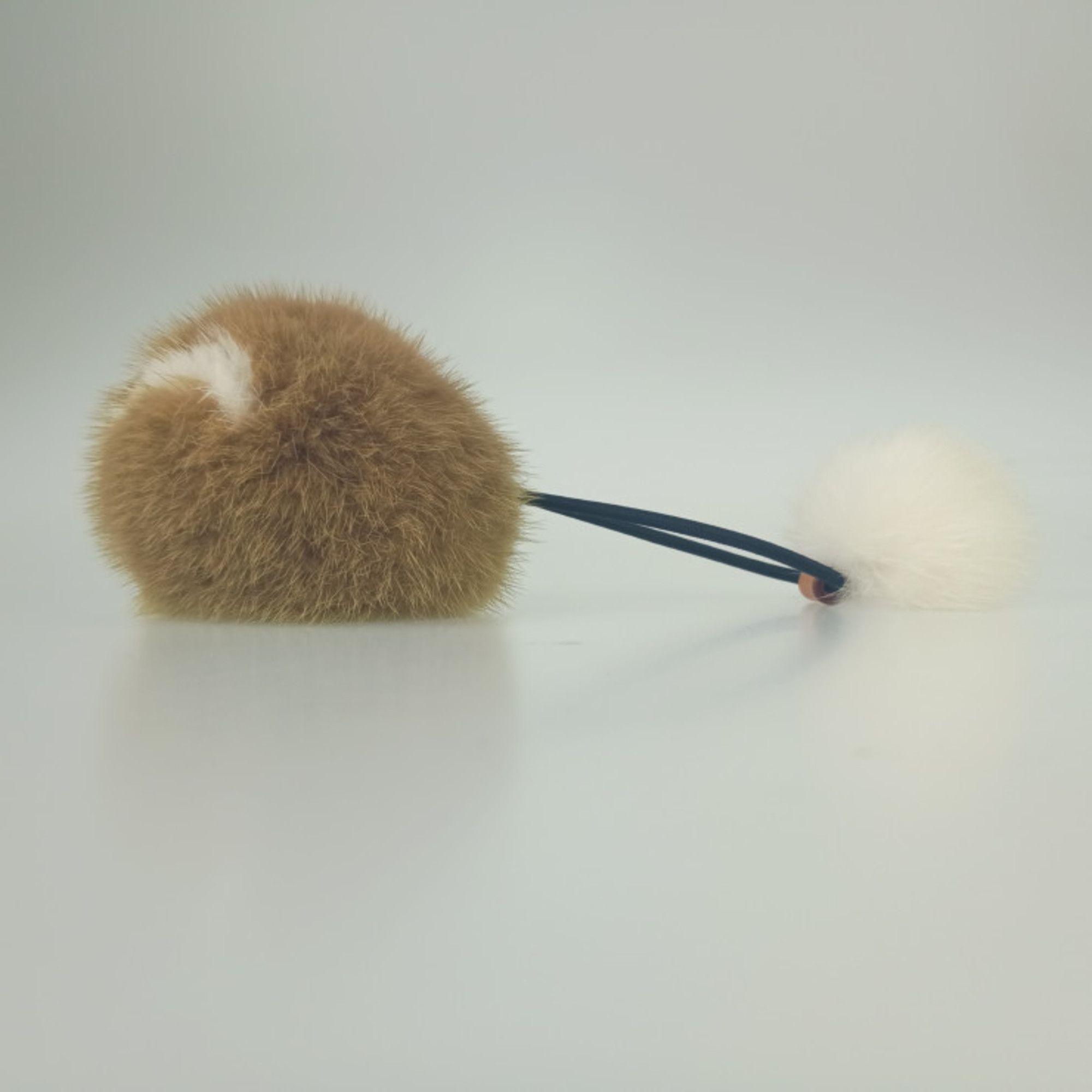 Louis Vuitton Louis Vuitton Hair Accessory Scrunchie Vison LV Cozy M77738 Brown and White Mink Fur for Women Size ONE SIZE - 2 Thumbnail