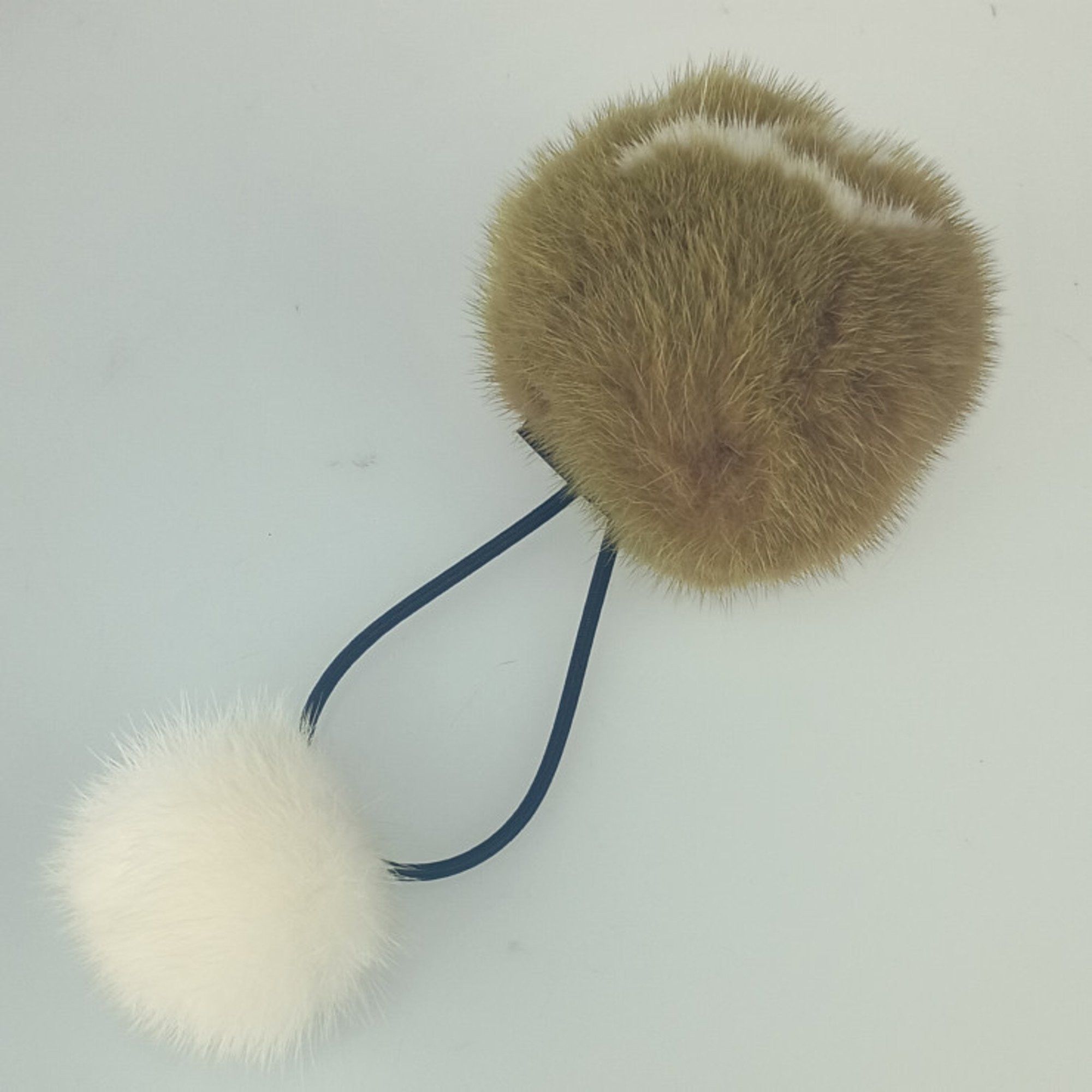 Louis Vuitton Louis Vuitton Hair Accessory Scrunchie Vison LV Cozy M77738 Brown and White Mink Fur for Women Size ONE SIZE - 6 Thumbnail