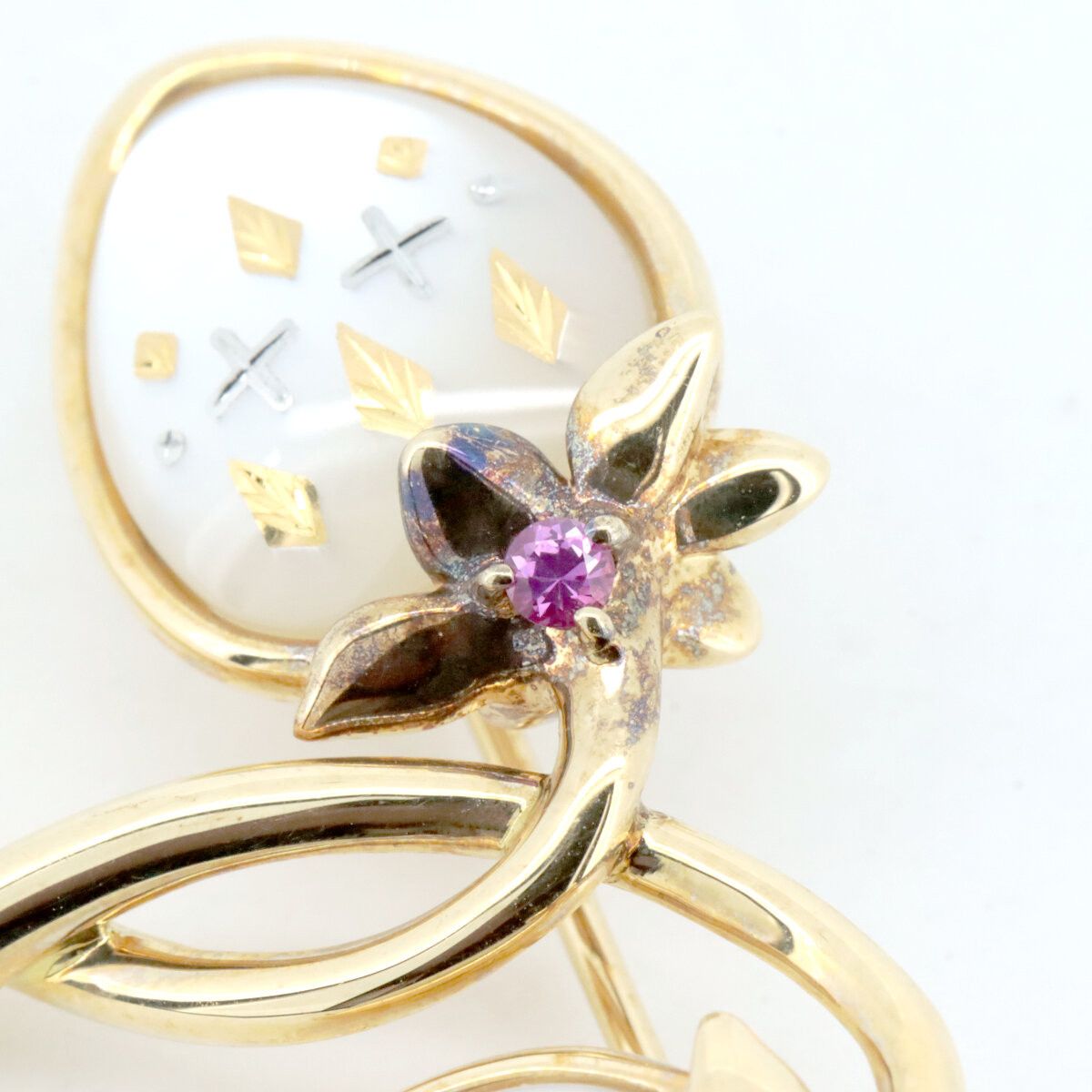 Mikimoto Mikimoto Mikimoto Au750 Brooch Metal Brooch DUTY FREE for USA Size ONE SIZE - 4 Thumbnail