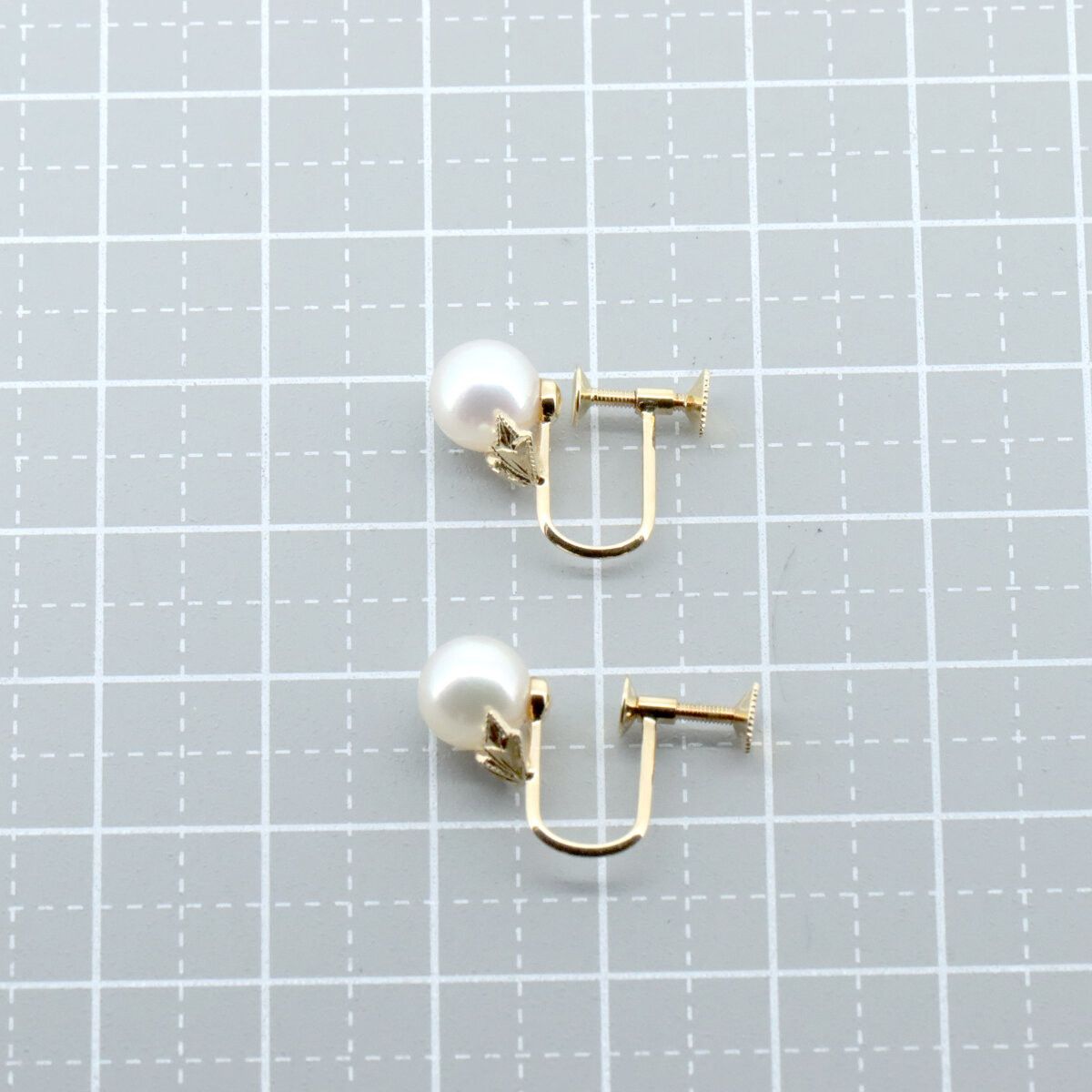 Mikimoto Mikimoto Mikimoto Pearl Au750 Earrings Crocodile skin Earrings DUTY FREE for USA Size ONE SIZE - 5 Thumbnail