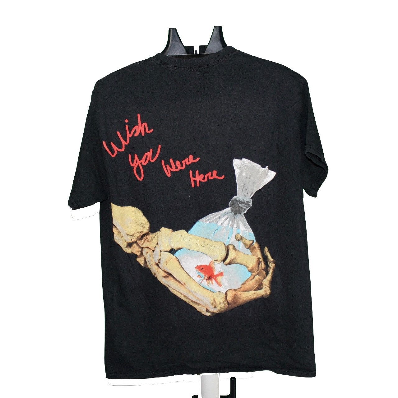 Travis Scott Astroworld Tour Shirt "Wish You Were Here" Fish Bag & Skeleton Hand Brooklyn