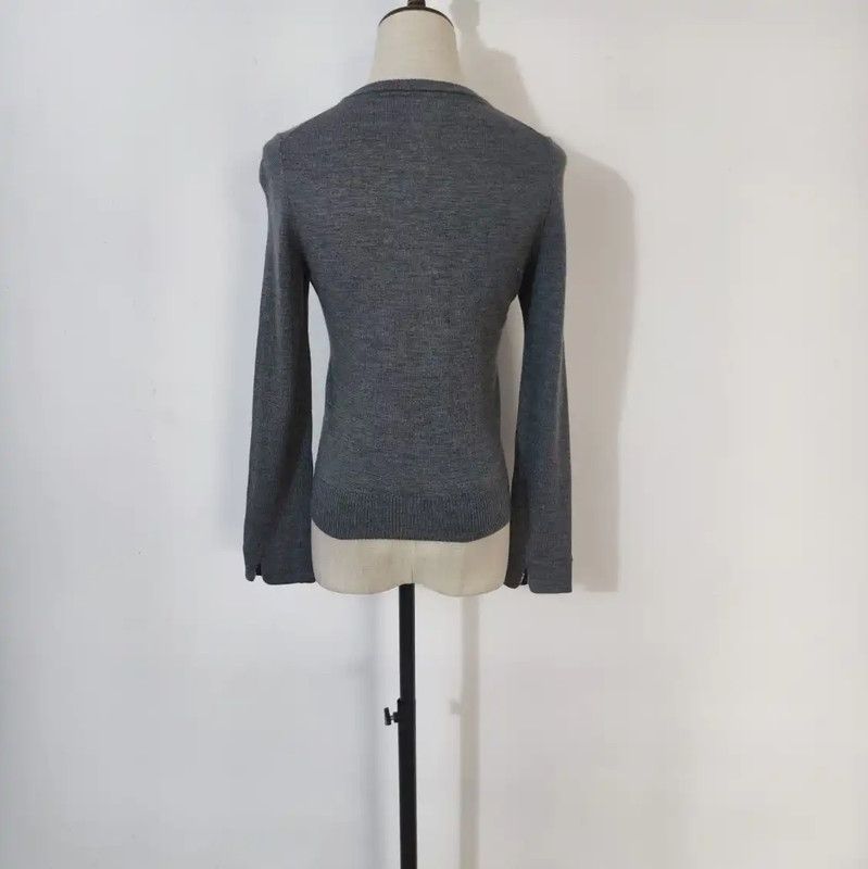 Burberry Burberry Gray Wool Long Sleeve Cardigan for Women Size M / US 6-8 / IT 42-44 - 5 Thumbnail
