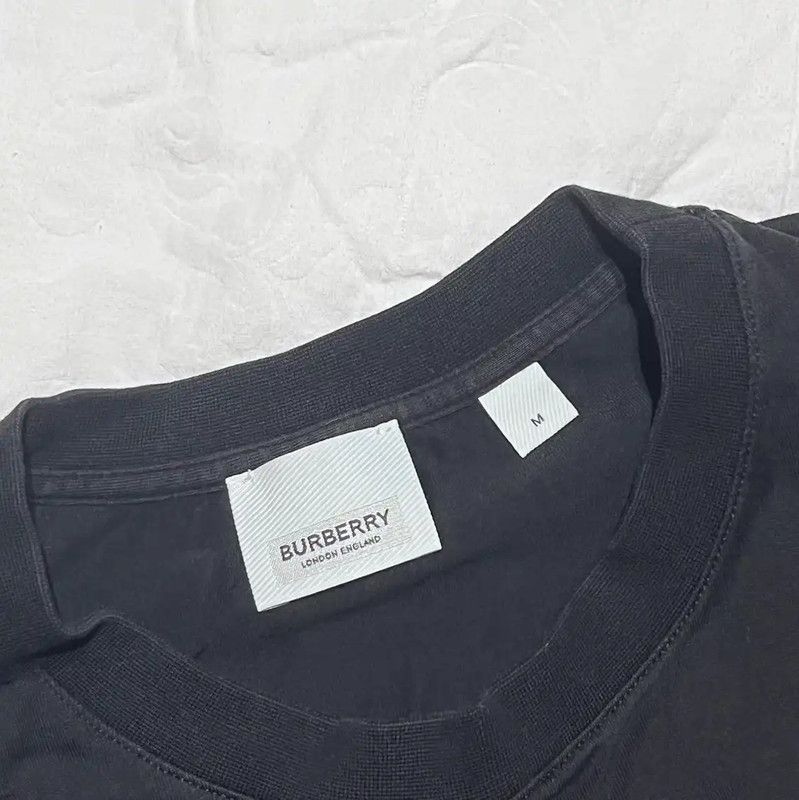 Burberry Burberry Black Cotton Ladies Short Sleeve T-shirt Size L / US 10 / IT 46 - 6 Thumbnail