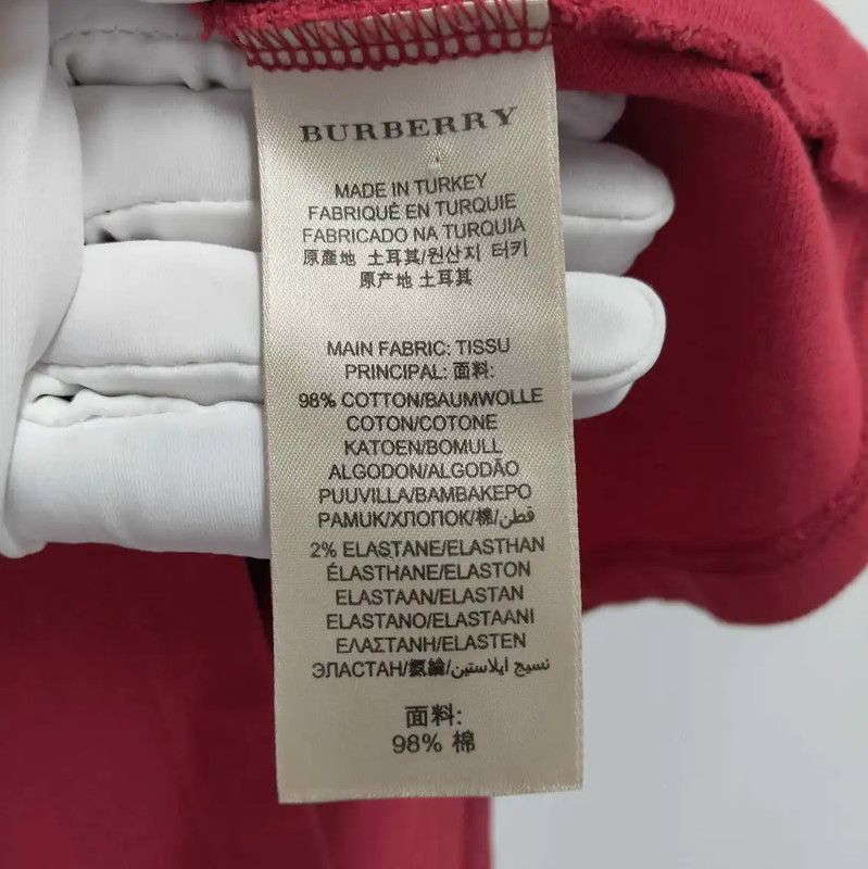Burberry Burberry Summer Red Cotton Short Sleeve T-Shirt Size S / US 4 / IT 40 - 4 Thumbnail