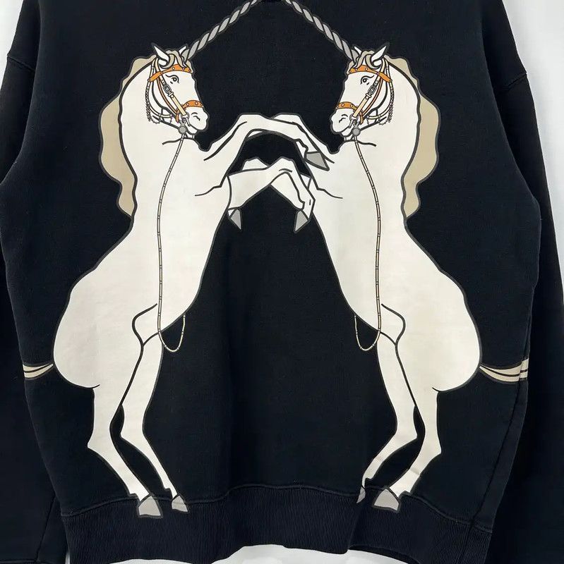 Burberry Burberry Black Cotton Graphic Sweatshirt Size L / US 10 / IT 46 - 4 Thumbnail