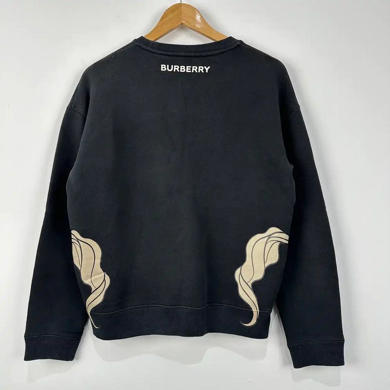 Burberry Burberry Black Cotton Graphic Sweatshirt Size L / US 10 / IT 46 - 2 Thumbnail