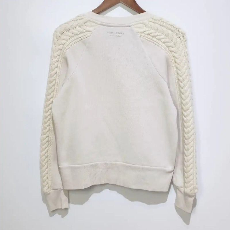 Burberry Burberry Cream Cotton Women's Sweatshirt Size S / US 4 / IT 40 - 2 Thumbnail