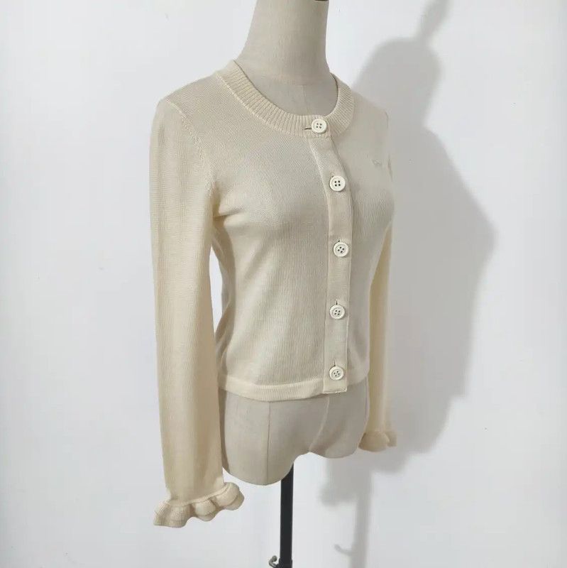 Burberry Burberry Women's Beige Wool Cardigan for Spring Size M / US 6-8 / IT 42-44 - 4 Thumbnail
