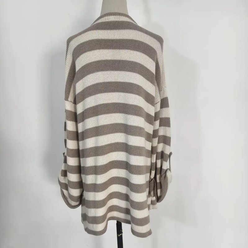 Burberry Burberry Striped Cotton Blend Cardigan Size M / US 6-8 / IT 42-44 - 7 Thumbnail
