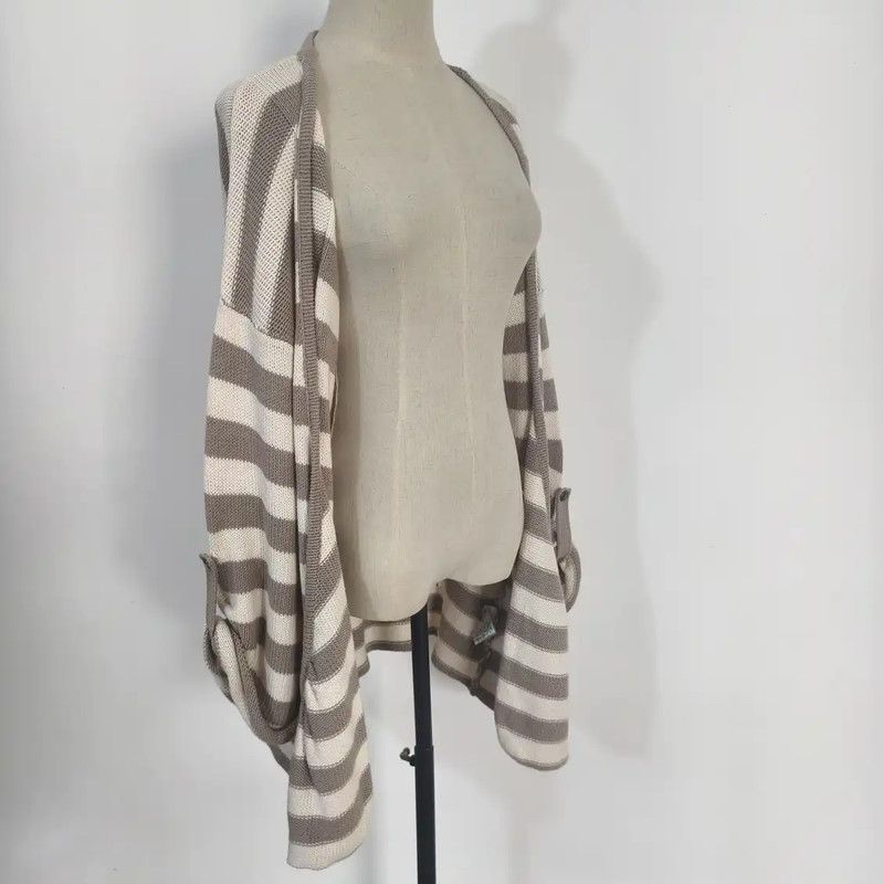 Burberry Burberry Striped Cotton Blend Cardigan Size M / US 6-8 / IT 42-44 - 3 Thumbnail