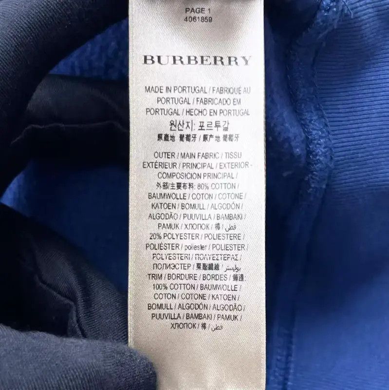 Burberry Burberry Blue Cotton Blend Embroidered Sweatshirt Size XS / US 0-2 / IT 36-38 - 5 Thumbnail