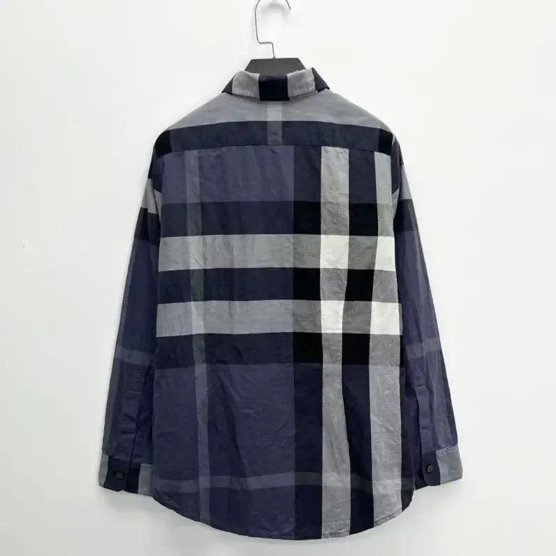 Burberry Burberry Blue Cotton Blend Check Embroidered Shirt Size XXS / US 00 / IT 34 - 2 Thumbnail