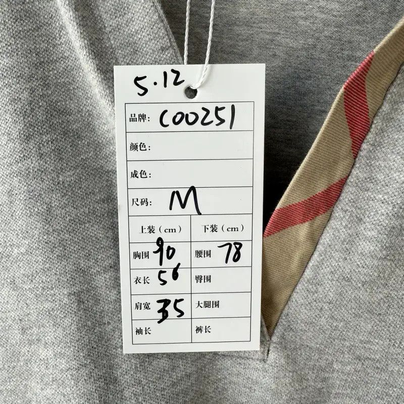 Burberry Burberry Gray Cotton Summer V-Neck T-Shirt Size M / US 6-8 / IT 42-44 - 6 Thumbnail