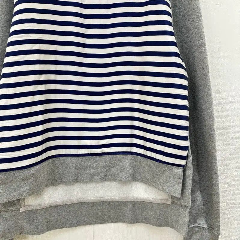 Burberry Burberry Gray Striped Cropped Sweatshirt for Women Size S / US 4 / IT 40 - 5 Thumbnail