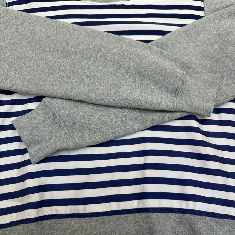 Burberry Burberry Gray Striped Cropped Sweatshirt for Women Size S / US 4 / IT 40 - 6 Thumbnail