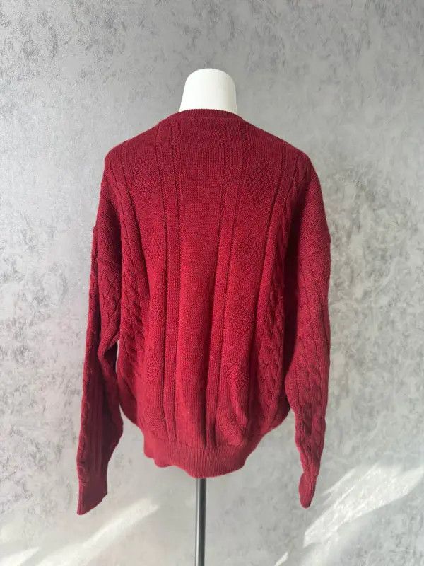 Burberry Burberry Wine Red Wool Long Sleeve Sweater Size M / US 6-8 / IT 42-44 - 5 Thumbnail
