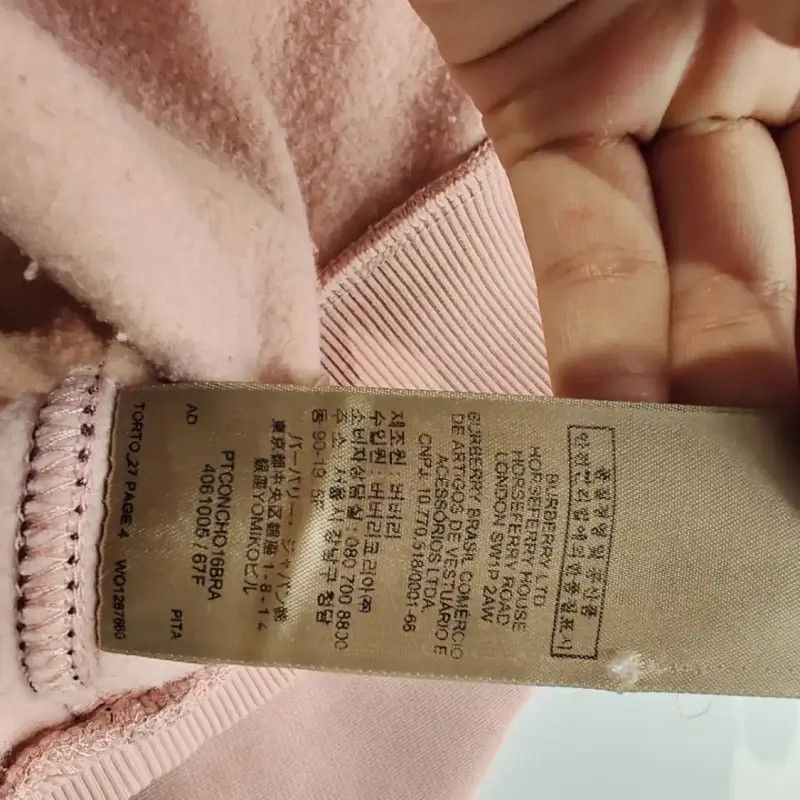 Burberry Burberry Coral Pink Cotton Women's Sweatshirt Size L / US 10 / IT 46 - 8 Thumbnail