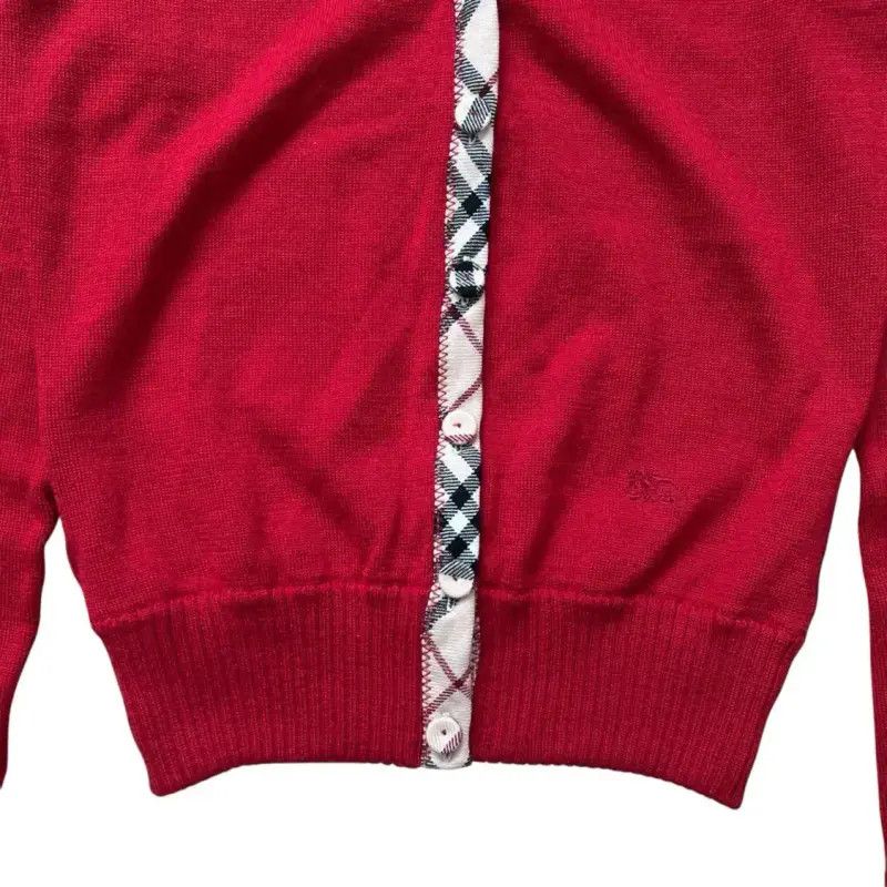 Burberry Burberry Red Wool Long Sleeve Cardigan Size M / US 6-8 / IT 42-44 - 2 Thumbnail