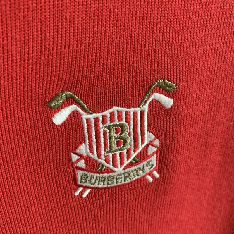 Burberry Burberry Red Cotton Blend Women's Knit Top Size M / US 6-8 / IT 42-44 - 2 Thumbnail