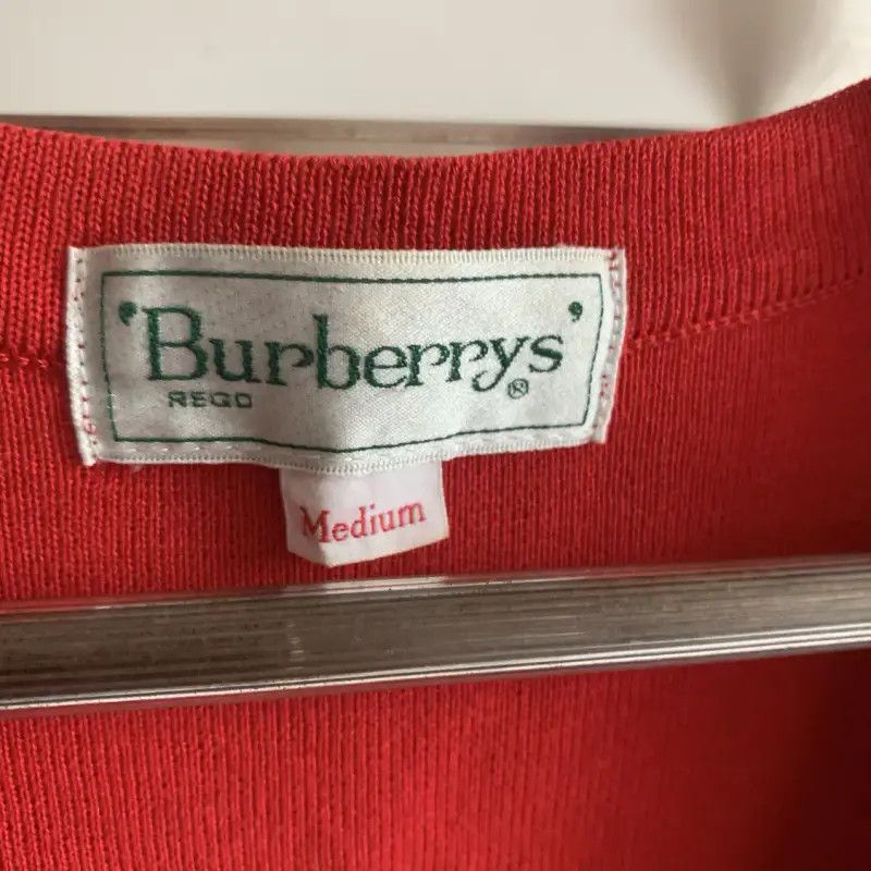 Burberry Burberry Red Cotton Blend Women's Knit Top Size M / US 6-8 / IT 42-44 - 4 Thumbnail