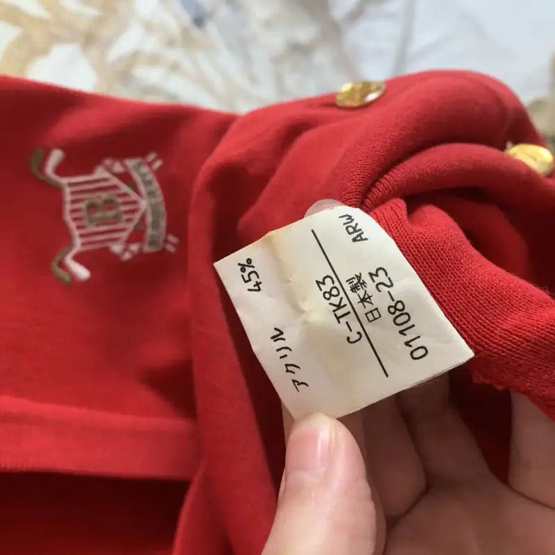 Burberry Burberry Red Cotton Blend Women's Knit Top Size M / US 6-8 / IT 42-44 - 6 Thumbnail