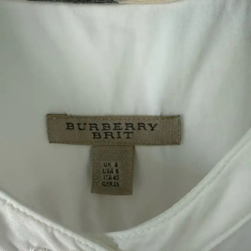 Burberry Burberry Summer White Cotton Long Sleeve Dress Size S / US 4 / IT 40 - 5 Thumbnail