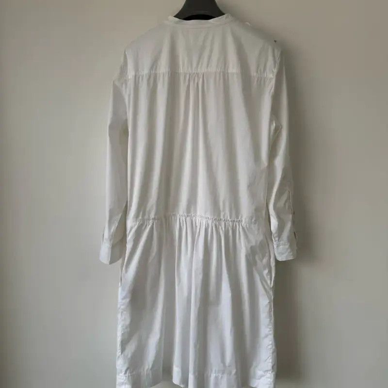 Burberry Burberry Summer White Cotton Long Sleeve Dress Size S / US 4 / IT 40 - 2 Thumbnail