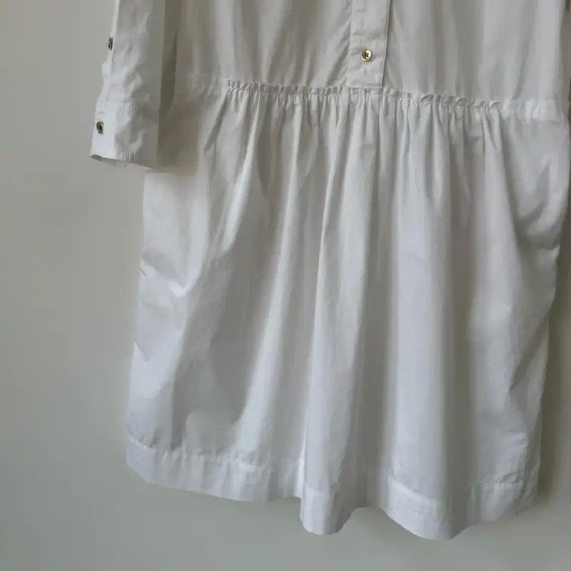 Burberry Burberry Summer White Cotton Long Sleeve Dress Size S / US 4 / IT 40 - 3 Thumbnail