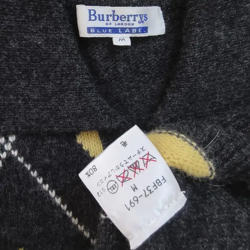 Burberry Burberry Gray Wool Check Long Sleeve Cardigan Size M / US 6-8 / IT 42-44 - 5 Thumbnail