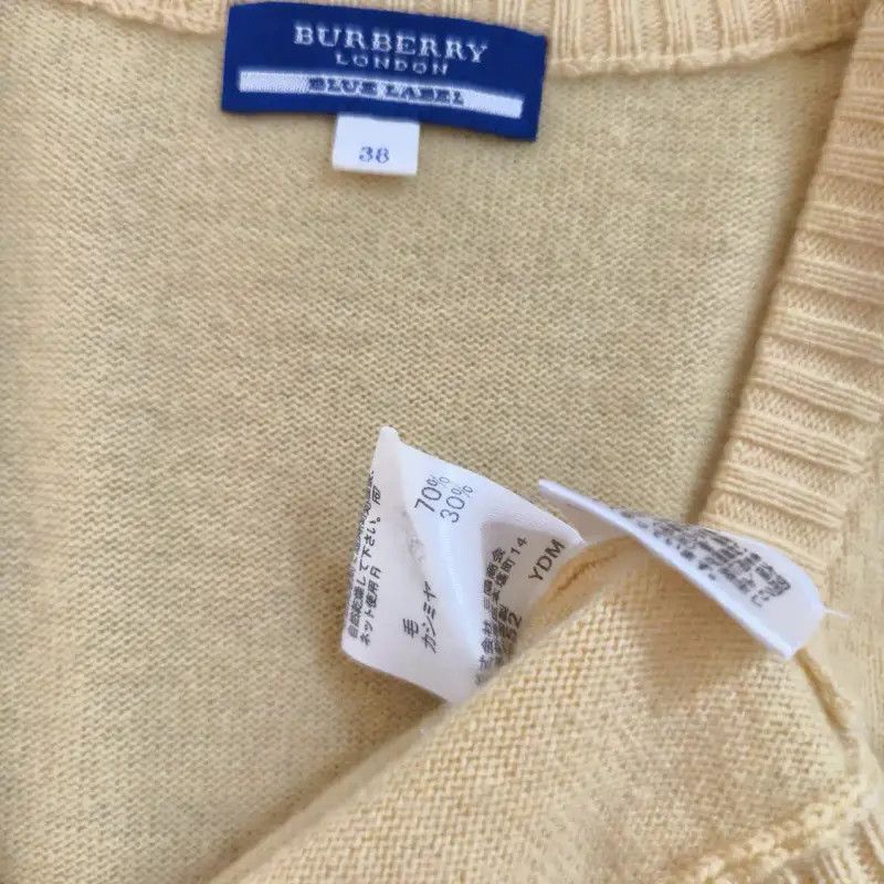 Burberry Burberry Spring Autumn Light Yellow Wool Cardigan Size M / US 6-8 / IT 42-44 - 6 Thumbnail