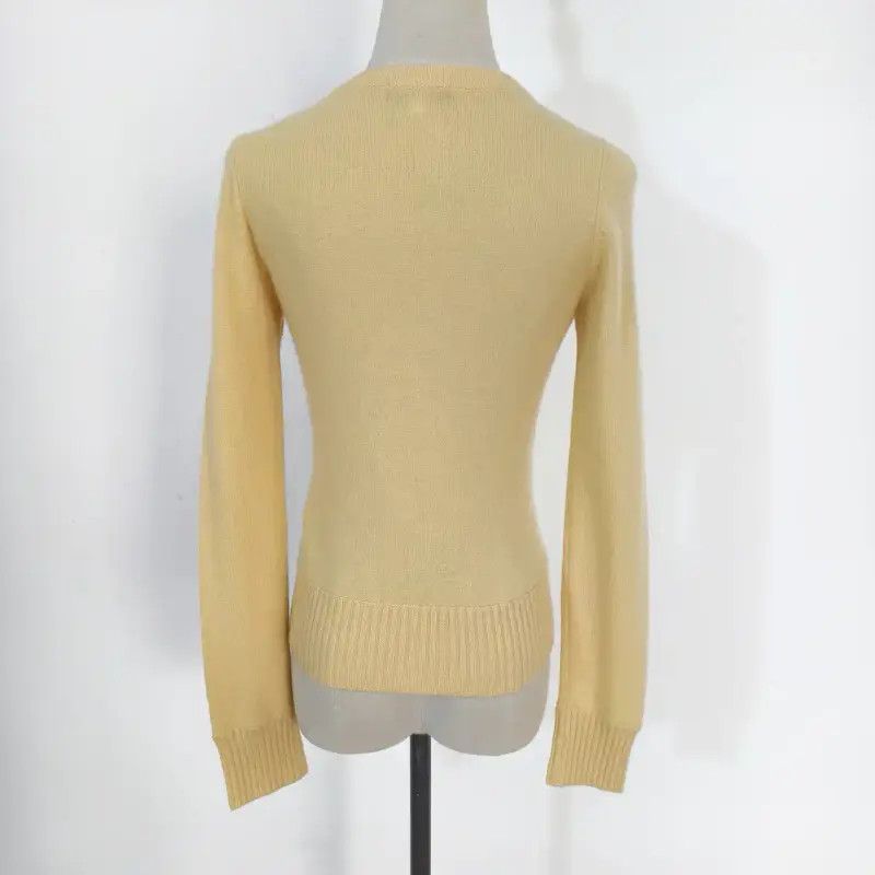 Burberry Burberry Spring Autumn Light Yellow Wool Cardigan Size M / US 6-8 / IT 42-44 - 4 Thumbnail