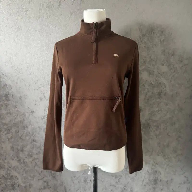 Burberry Burberry Brown Long Sleeve Crop Sweatshirt Size M / US 6-8 / IT 42-44 - 3 Thumbnail
