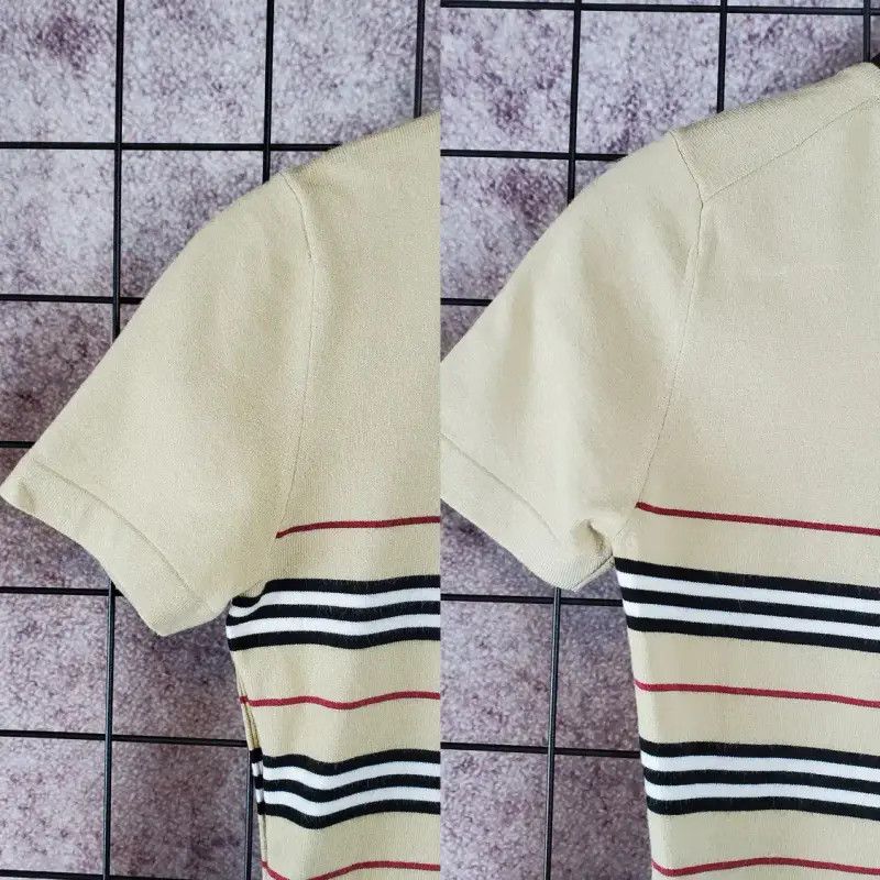 Burberry Burberry Summer Camel Striped T-Shirt Size S / US 4 / IT 40 - 5 Thumbnail
