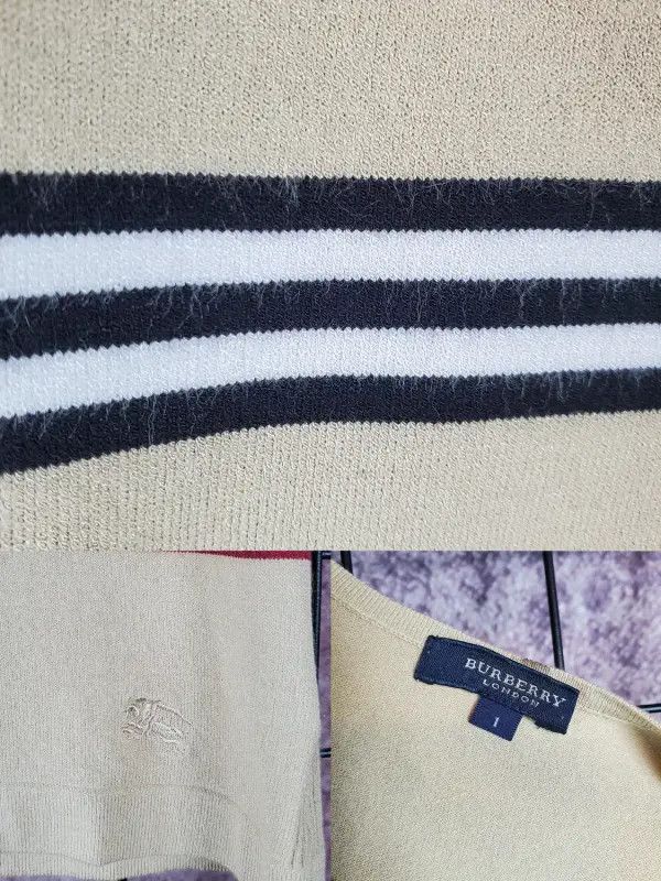 Burberry Burberry Summer Camel Striped T-Shirt Size S / US 4 / IT 40 - 4 Thumbnail