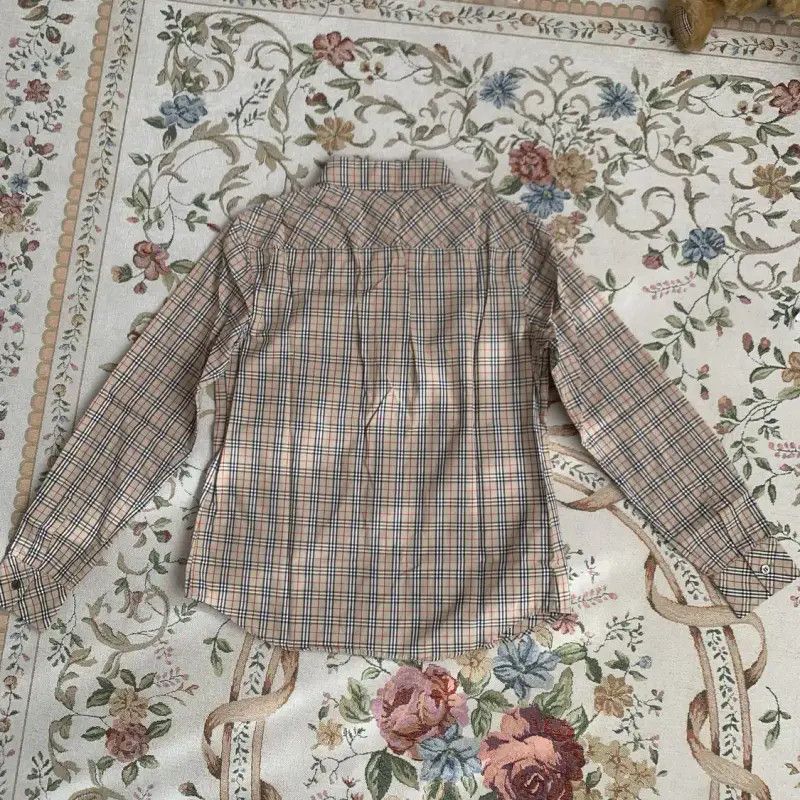 Burberry Burberry Khaki Long Sleeve Cotton Shirt Size L / US 10 / IT 46 - 6 Thumbnail