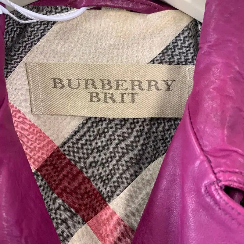 Burberry Burberry Pink Leather Women's Jacket Size ONE SIZE - 3 Thumbnail