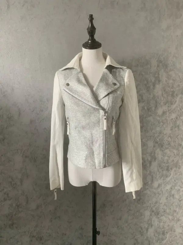 Burberry Burberry Women's White Cotton-Blend Jacket Size M / US 6-8 / IT 42-44 - 2 Thumbnail
