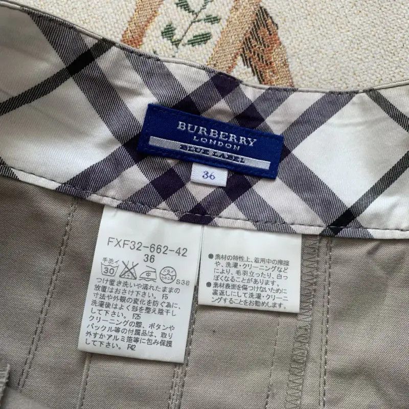 Burberry Burberry Pleated Skirt in Gray Cotton Size 23" - 4 Thumbnail