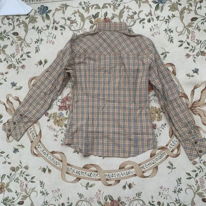 Burberry Burberry Khaki Cotton Check Long Sleeve Shirt Size M / US 6-8 / IT 42-44 - 6 Thumbnail
