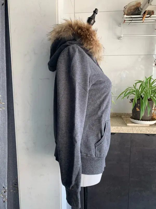 Burberry Burberry Gray Cotton Hooded Jacket for Women Size M / US 6-8 / IT 42-44 - 2 Thumbnail