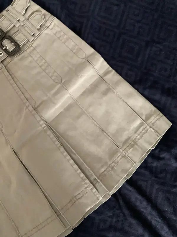Burberry Burberry Brown Green Cotton Blend Mini Skirt Size 24" / US 00 / IT 34 - 4 Thumbnail