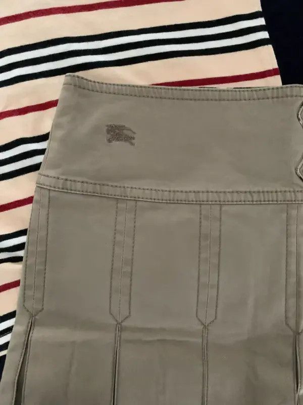 Burberry Burberry Brown Green Cotton Blend Mini Skirt Size 24" / US 00 / IT 34 - 3 Thumbnail