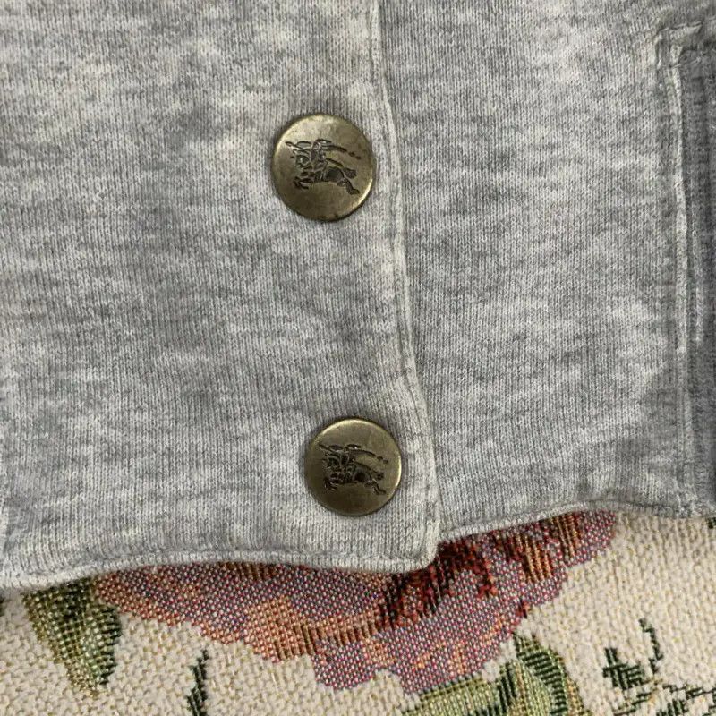 Burberry Burberry Gray Cotton Long Sleeve Cardigan for Women Size M / US 6-8 / IT 42-44 - 3 Thumbnail