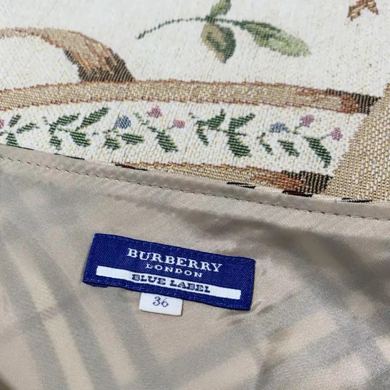 Burberry Beige Wool Midi Skirt