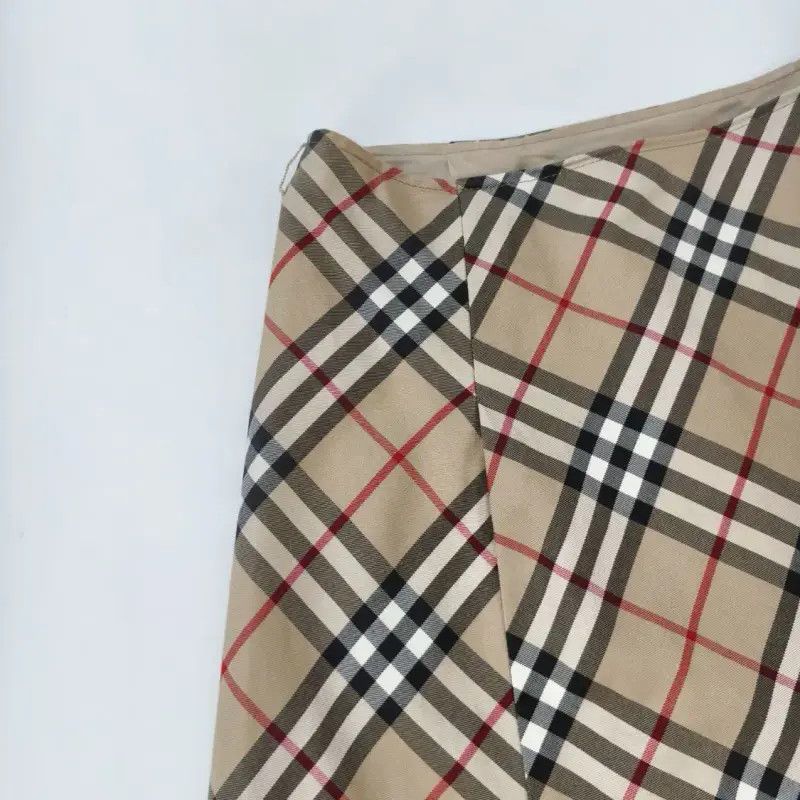 Burberry Burberry Summer Khaki Cotton Check Skirt Size 23" - 3 Thumbnail